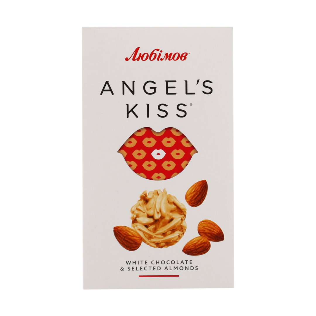 ANGELS KISS WHITE CHOC N ALMOND 140G